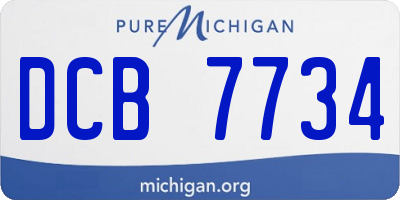 MI license plate DCB7734