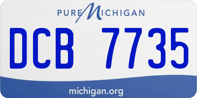 MI license plate DCB7735