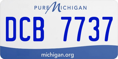 MI license plate DCB7737