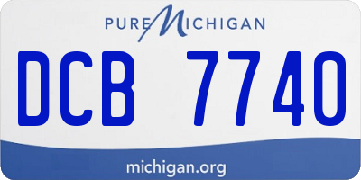 MI license plate DCB7740