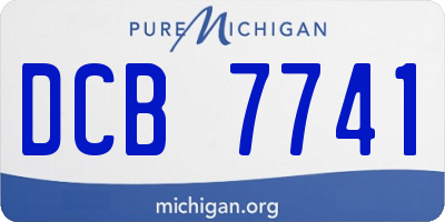 MI license plate DCB7741