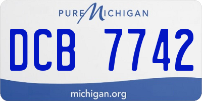 MI license plate DCB7742