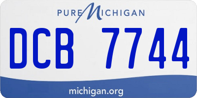 MI license plate DCB7744