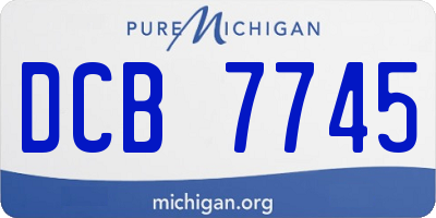MI license plate DCB7745