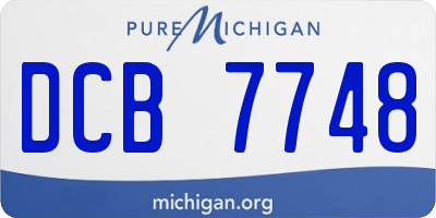 MI license plate DCB7748