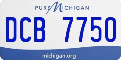 MI license plate DCB7750