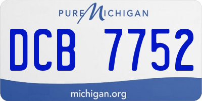 MI license plate DCB7752