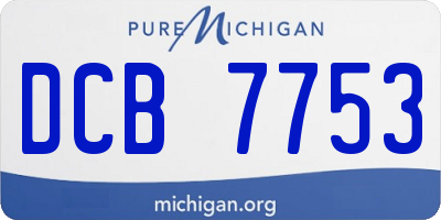 MI license plate DCB7753
