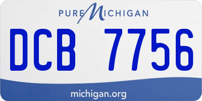 MI license plate DCB7756