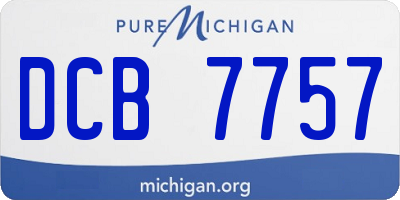 MI license plate DCB7757
