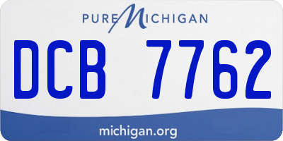 MI license plate DCB7762