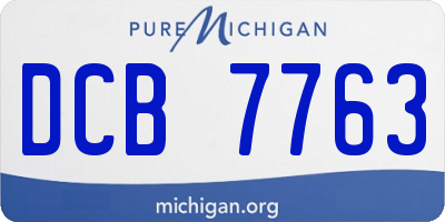 MI license plate DCB7763