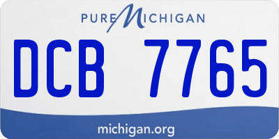 MI license plate DCB7765