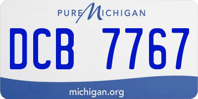 MI license plate DCB7767