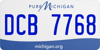MI license plate DCB7768