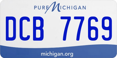 MI license plate DCB7769