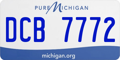 MI license plate DCB7772