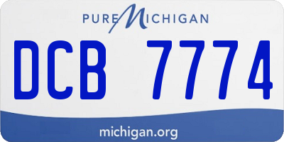 MI license plate DCB7774