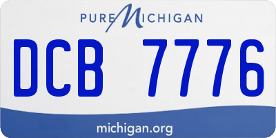 MI license plate DCB7776