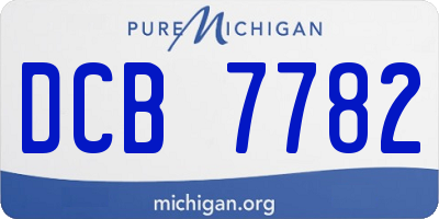 MI license plate DCB7782