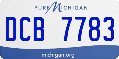 MI license plate DCB7783