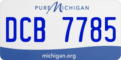 MI license plate DCB7785
