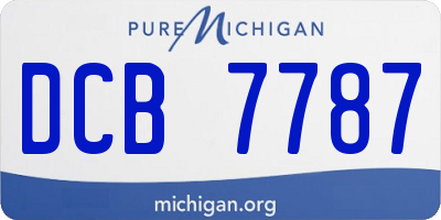 MI license plate DCB7787