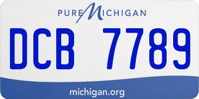 MI license plate DCB7789