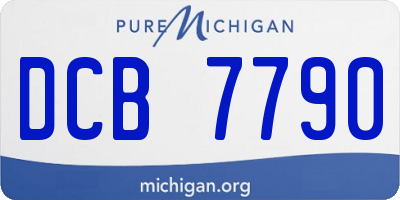 MI license plate DCB7790
