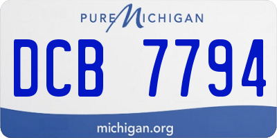 MI license plate DCB7794