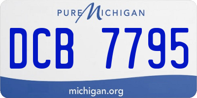 MI license plate DCB7795