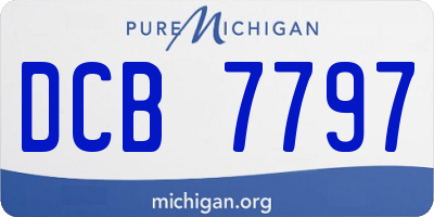 MI license plate DCB7797
