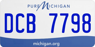 MI license plate DCB7798