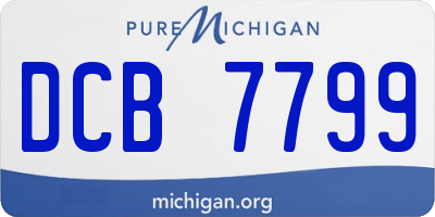 MI license plate DCB7799