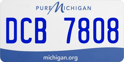 MI license plate DCB7808