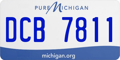 MI license plate DCB7811