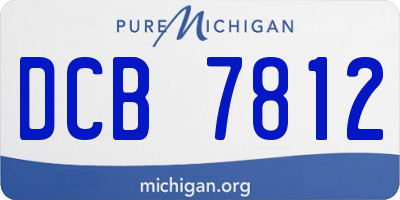 MI license plate DCB7812