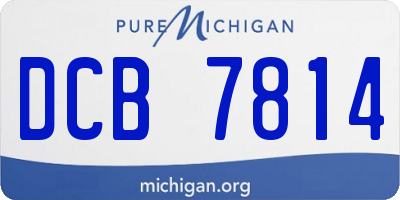 MI license plate DCB7814
