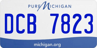 MI license plate DCB7823