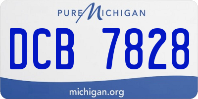 MI license plate DCB7828