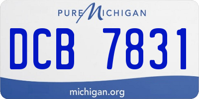 MI license plate DCB7831