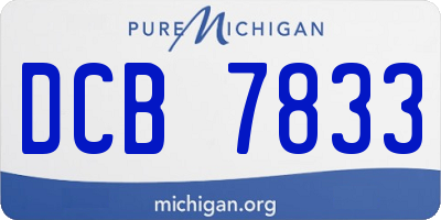 MI license plate DCB7833
