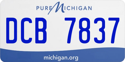 MI license plate DCB7837