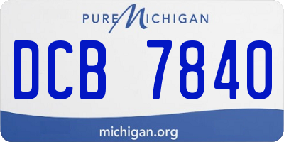MI license plate DCB7840