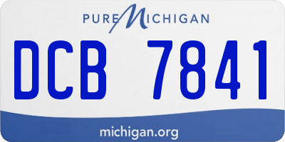 MI license plate DCB7841