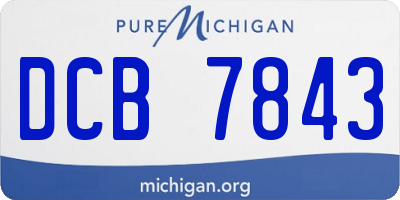 MI license plate DCB7843