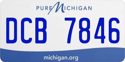MI license plate DCB7846