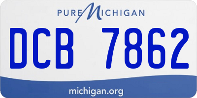 MI license plate DCB7862