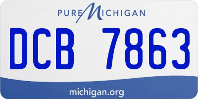 MI license plate DCB7863