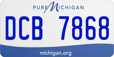 MI license plate DCB7868